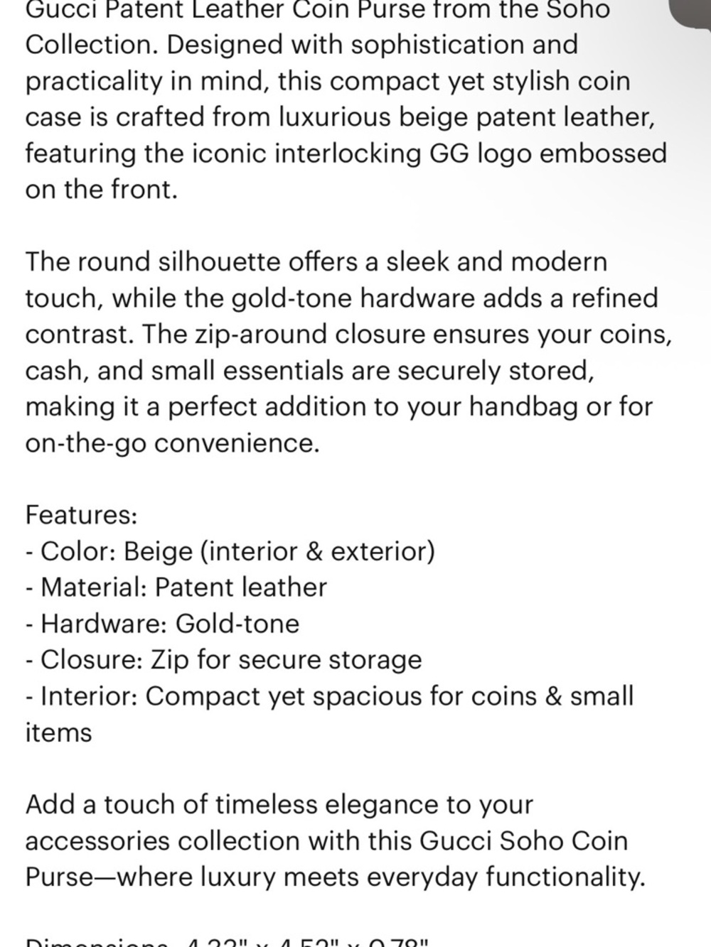 Gucci Tan Leather GG Embossed Round Coin Pouch - Picture 9 of 9